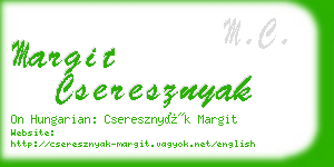 margit cseresznyak business card